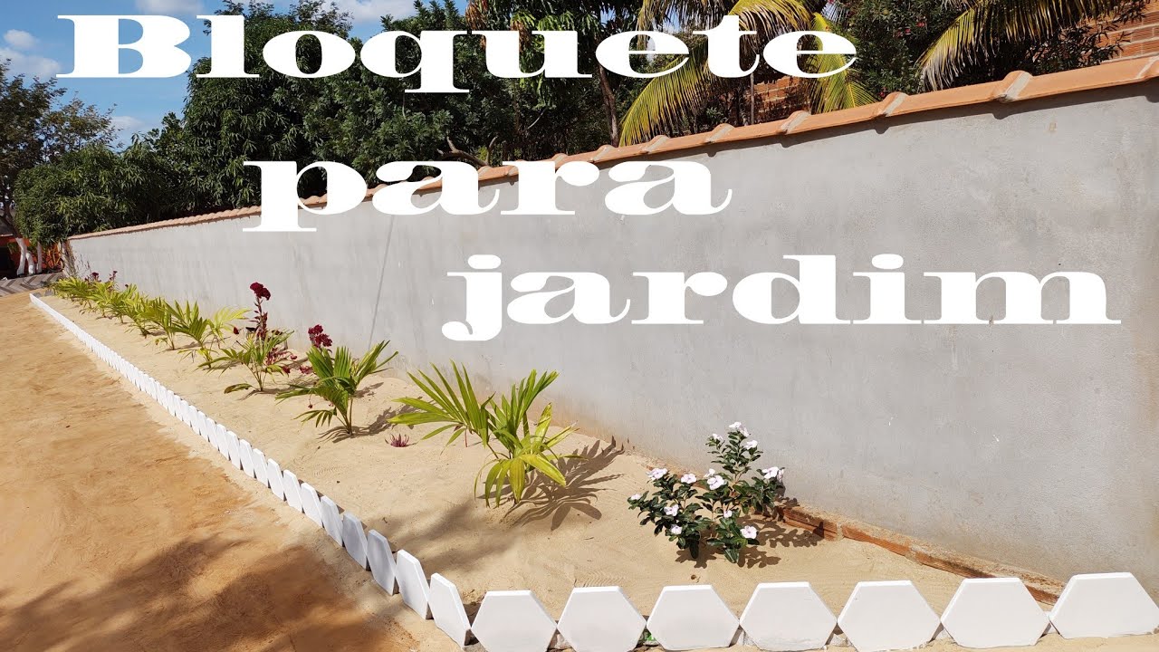 Como fazer canteiro de jardim com bloquete de cimento 🌱🌿🌹