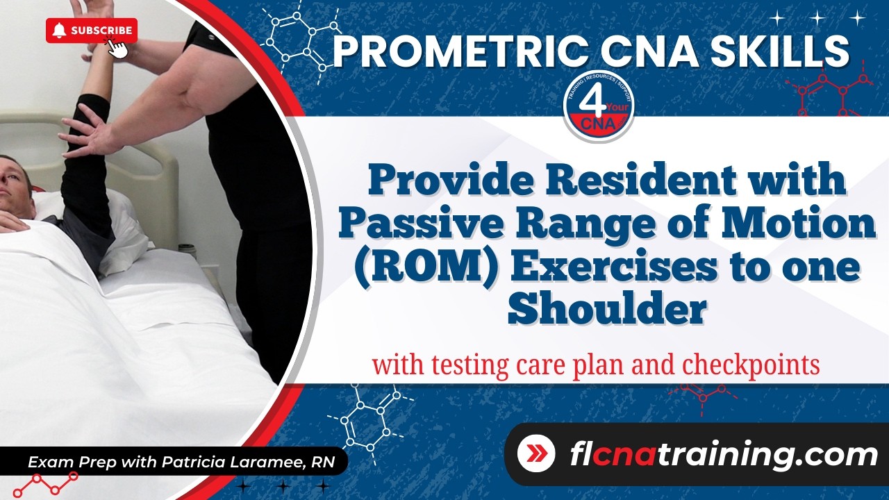 How to Perform Range of Motion for Shoulder | CNA Skills for Prometric Exam
