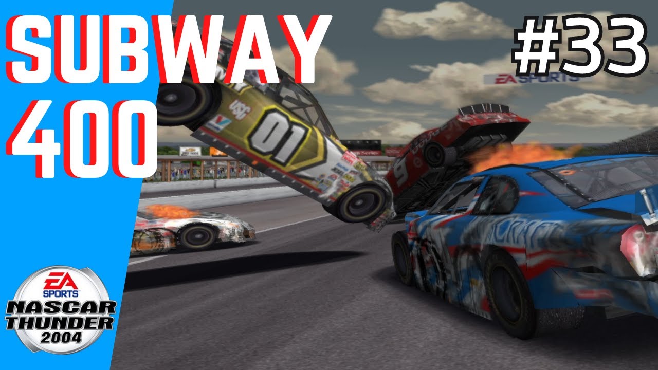 4 переворота, 7 отказов от старта на трассе THE ROCK | Карьера в NASCAR Thunder 2004 | Эпизод 33