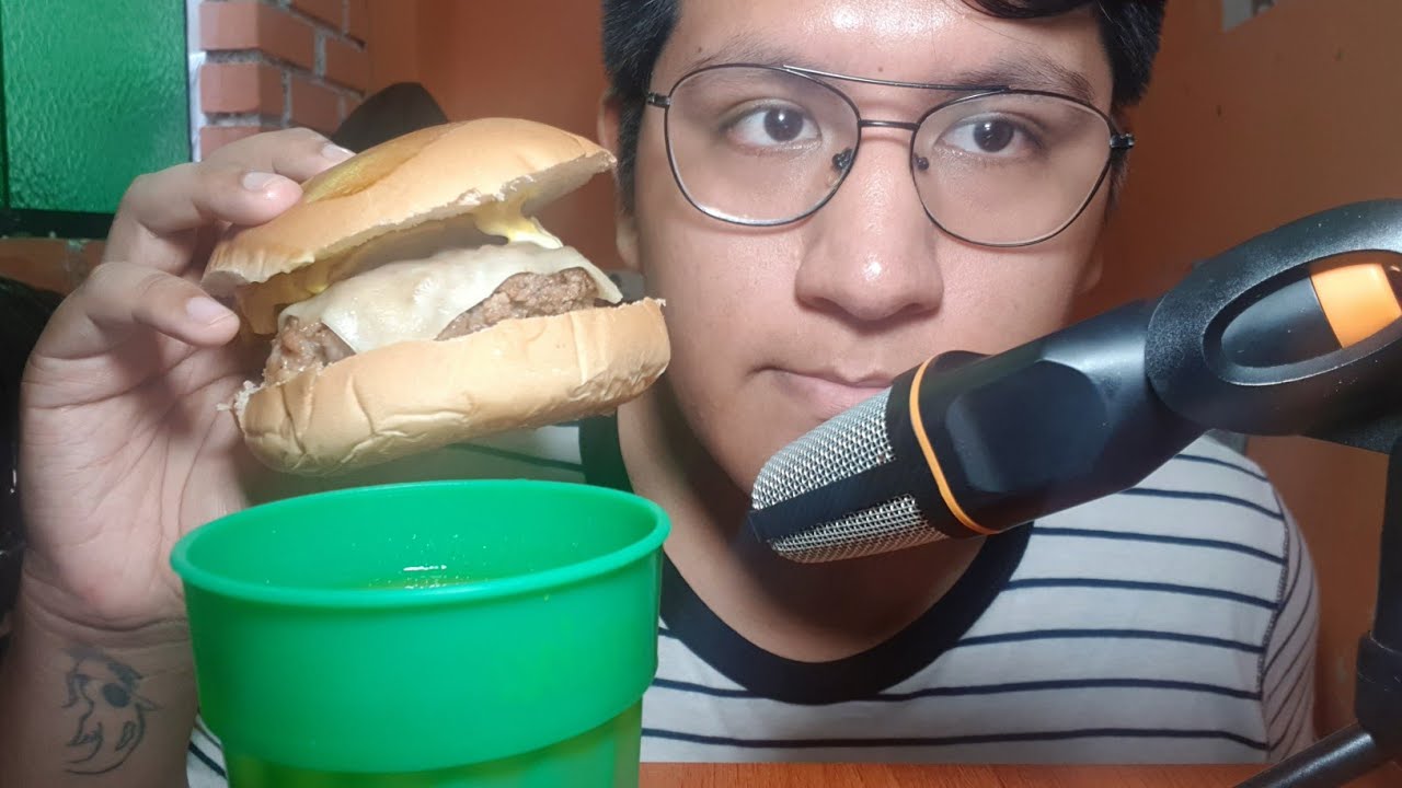 Asmr - eating sounds - preparando hamburguesa casera 🤤🍔😋