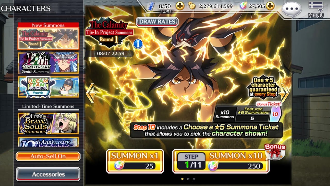 Bleach Brave Souls - The Calamity (Tie-In Project Summons) Round 1 | 6 Steps 
