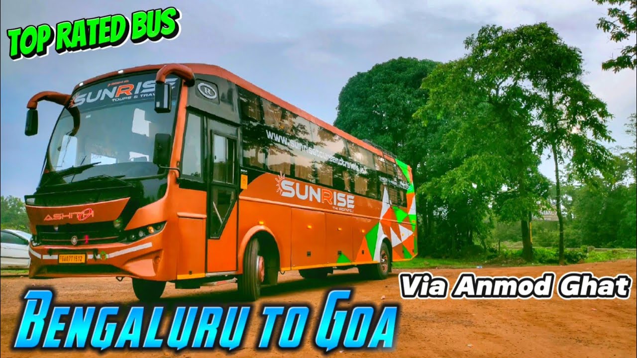 TOP RATED BUS on BENGALURU to GOA ROUTE | SUNRISE TRAVELS' AC SLEEPER BUS JOURNEY | VIA ANMOD GHAT