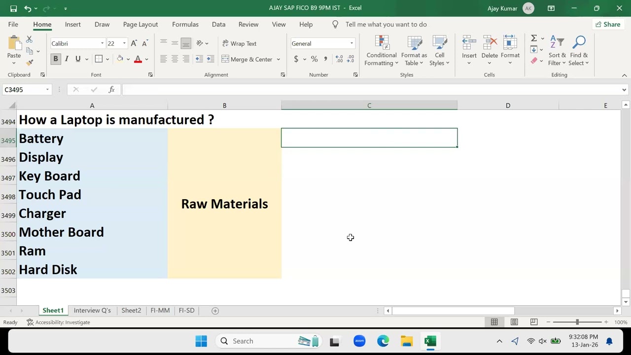 BATCH 09 SAP S4 HANA FICO Regular Session 93: Production Order Basics 1