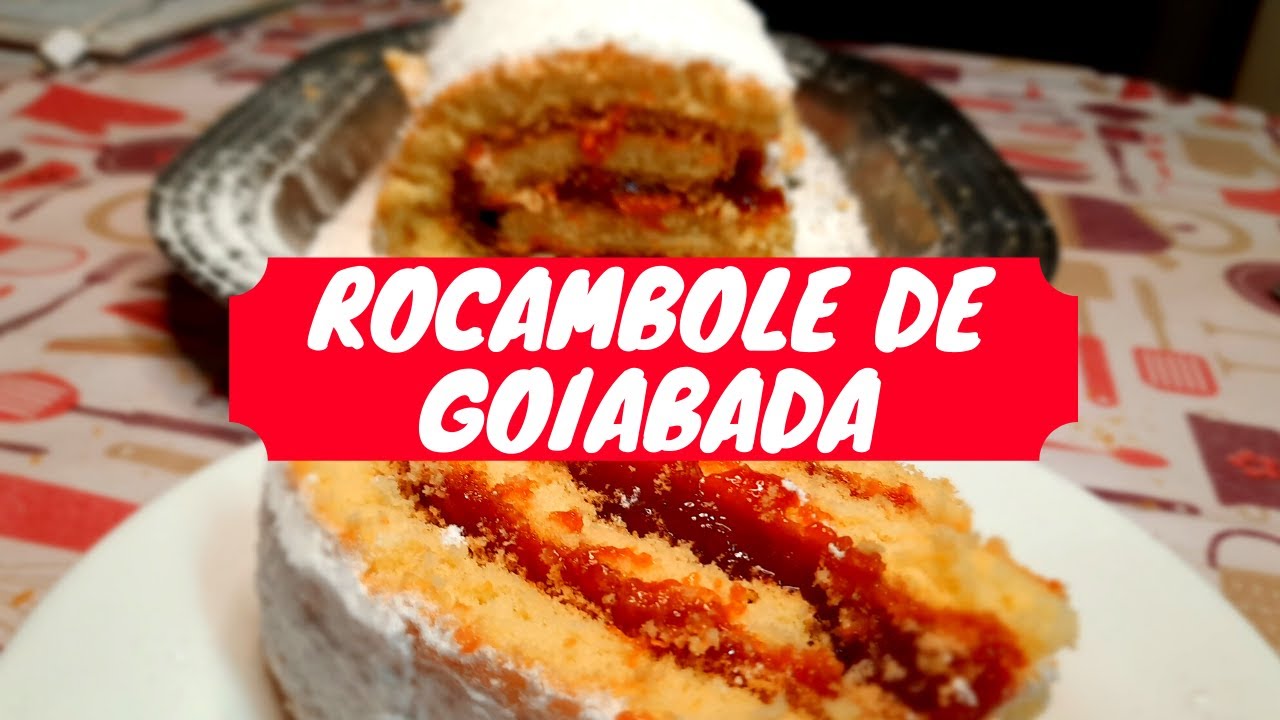 ROCAMBOLE DE GOIABADA SEM LACTOSE E SEM GLÚTEN