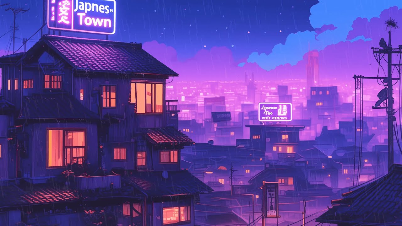 Lofi Hip Hop Beats 🌍 Retro Vibes & Nostalgic 1980s & 90s Japanese Town Ambience 🌆 Lofi Rain Playlist