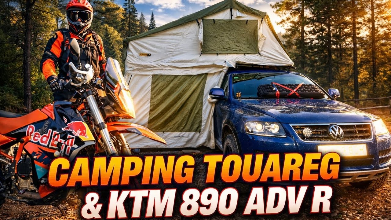 CAMPING con un VW Touareg y KTM 890 Adv R / Off road / Vlog 2