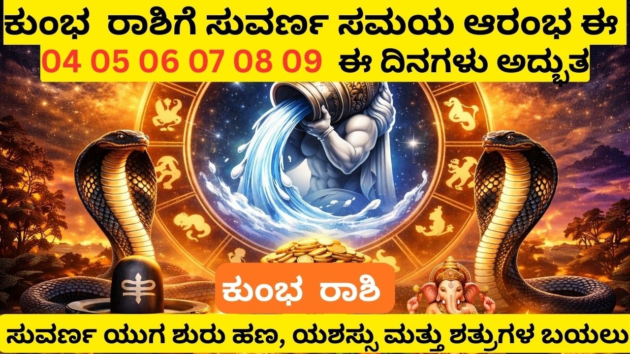 ಕುಂಭ ರಾಶಿ 🔱 ಮಾರ್ಚ್ 4 ರಿಂದ 8 ರವರೆಗೆ ಅದೃಷ್ಟದ ಮಹಾ ತಿರುವು | ನಾಗದೇವರ ಆಶೀರ್ವಾದದಿಂದ ಜೀವನ ಬದಲಾವಣೆ! money