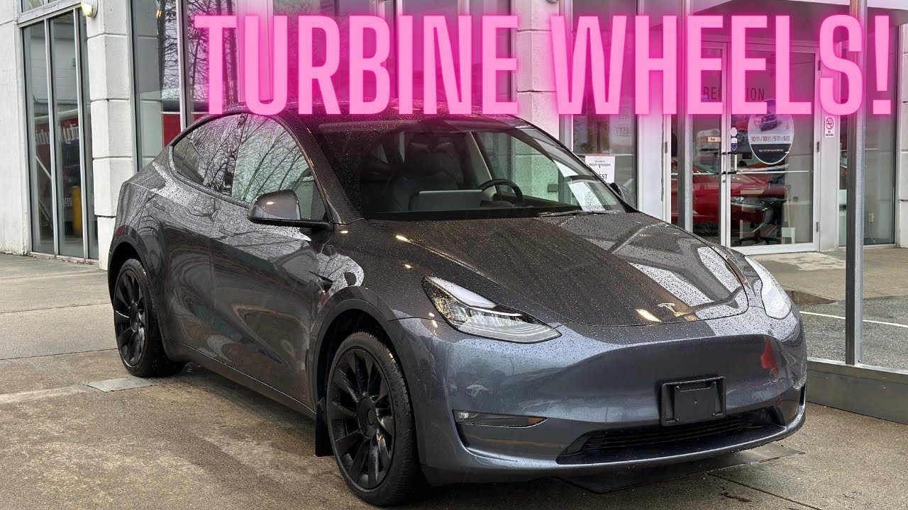 Mint 2022 Tesla Model Y with Turbine wheels!