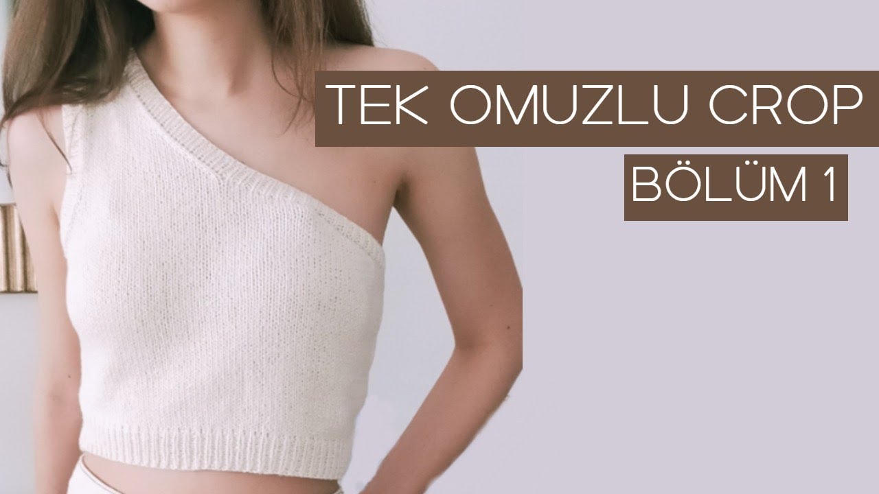 Tek 0muz Crop Üst 1. #knitting #crop #örgü #bluz.