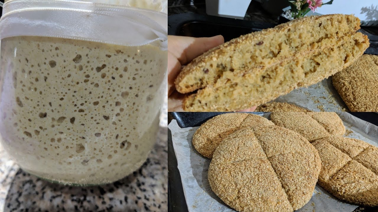 وأخيرا خبز القمح بالخميرة البلدية بلاحموضة بجميع المراحل/نظام غدائي صحي/صحتنا في غدائنا