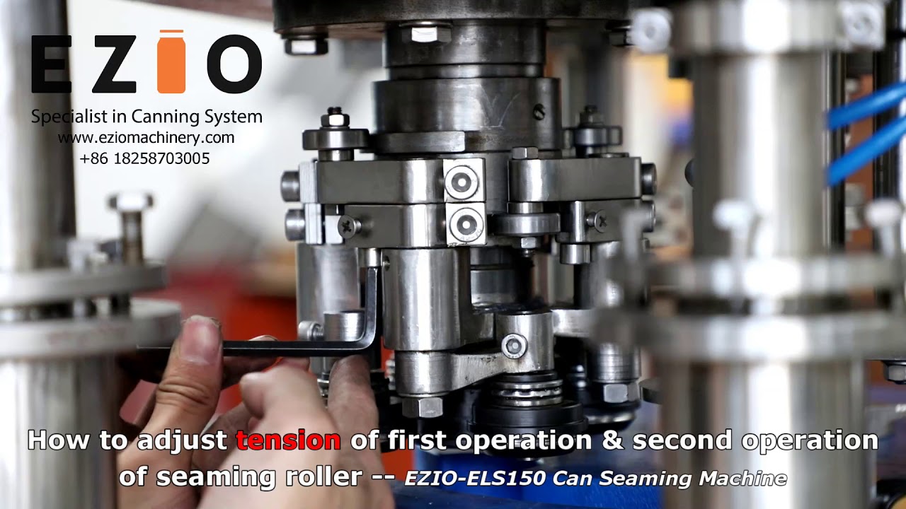 How to adjust the seaming tension of first & second operation roller - ELS150 Can seaming Machine