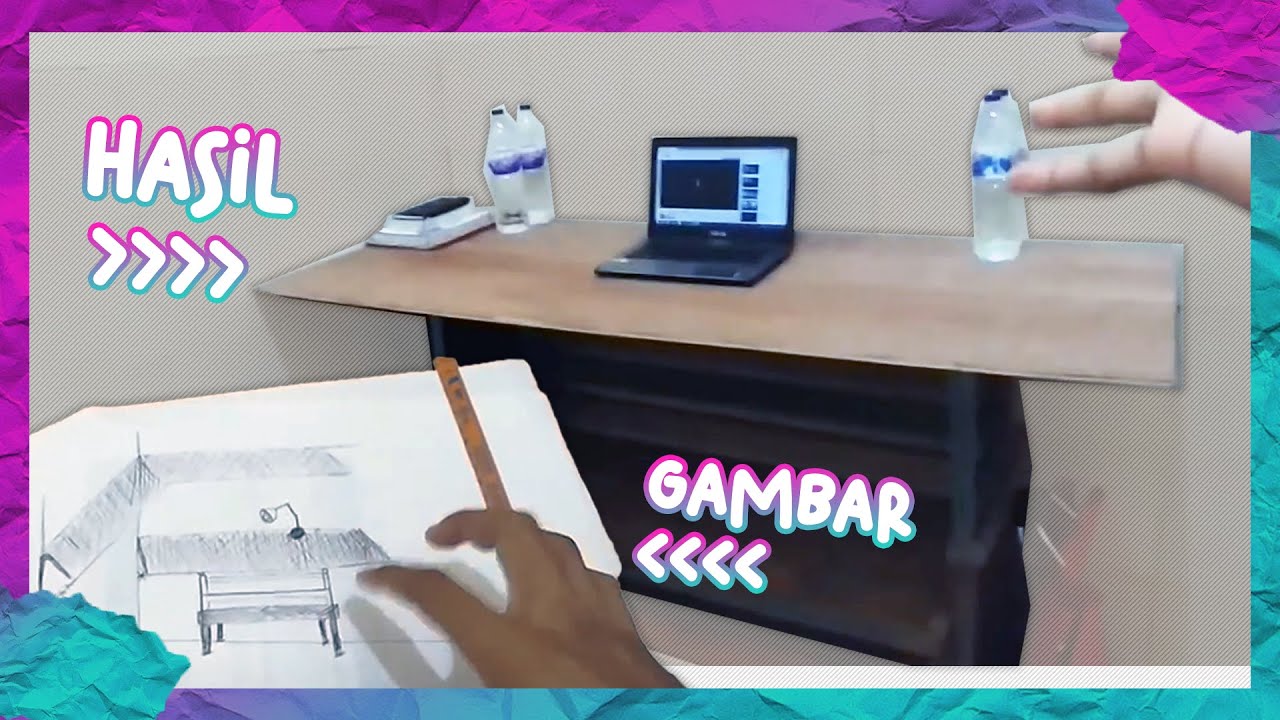 membuat meja belajar di kos.