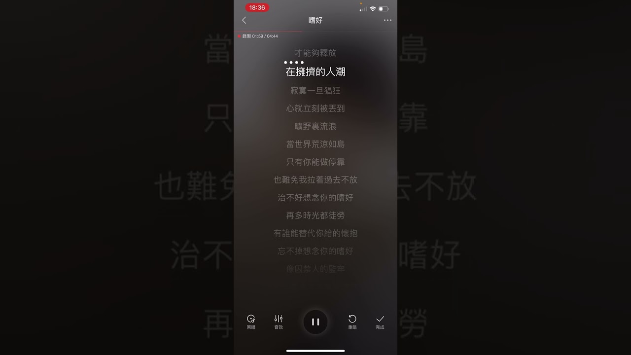 顔人中 - 嗜好 伴奏 KTV