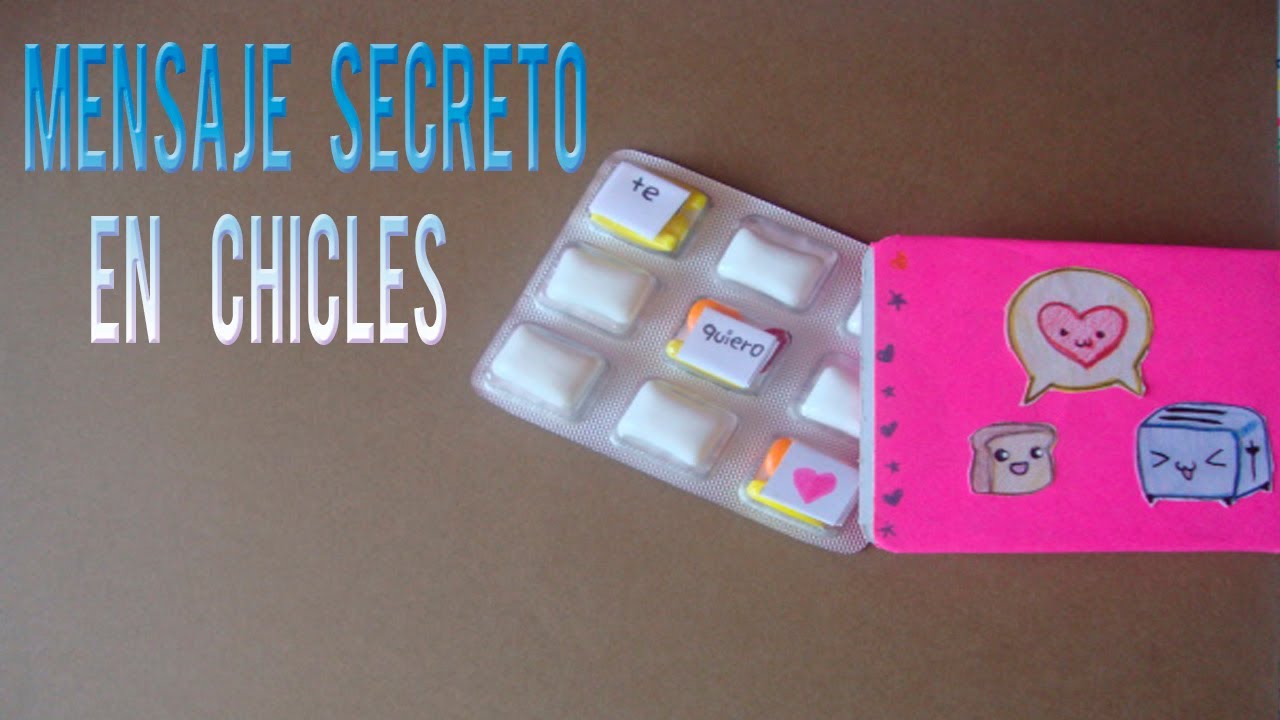 mensaje oculto en chicles - idea para el 14 de Febrero