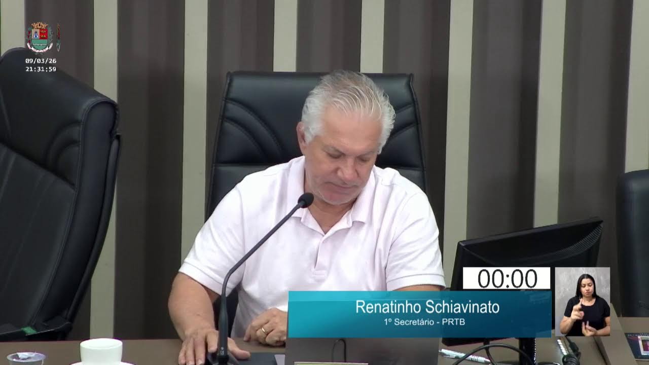 09/03/2026  -  9&ordf; Sess&atilde;o Ordin&aacute;ria  - C&acirc;mara Municipal de Sert&atilde;ozinho - SP