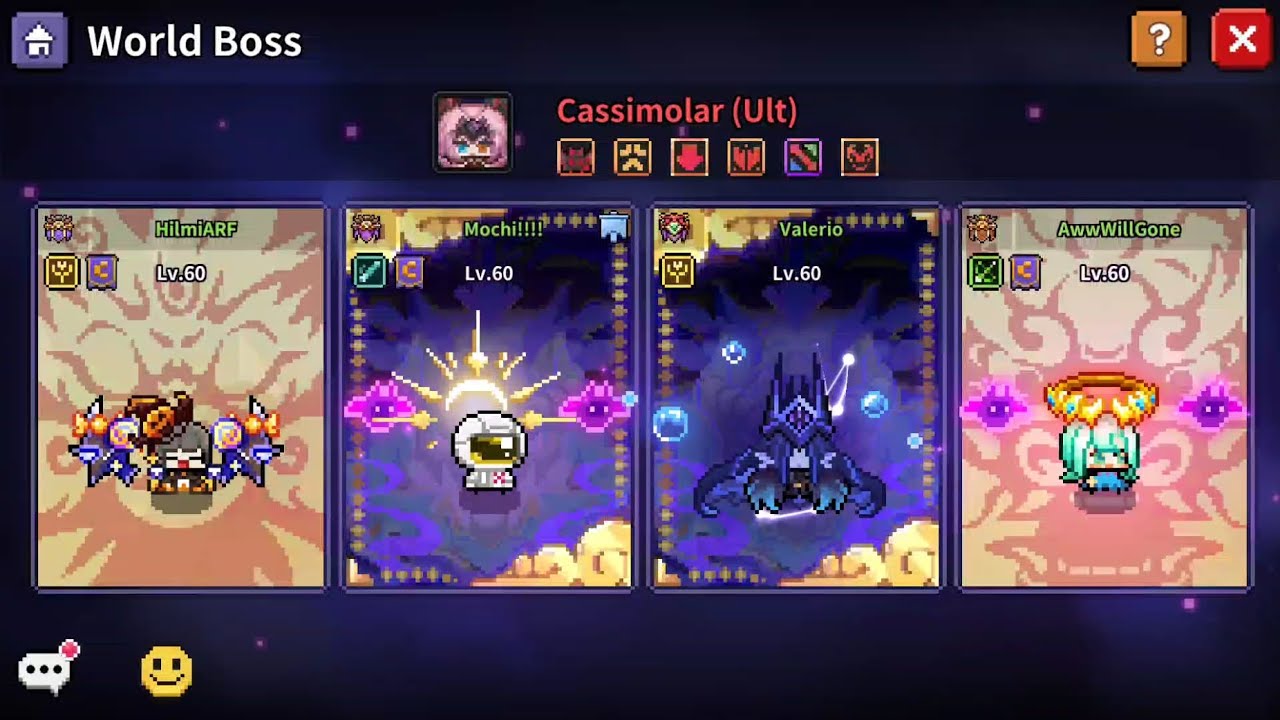 My Heroes. Memories. World Boss bersama guild berbeda. (Record: 8 November 2025)