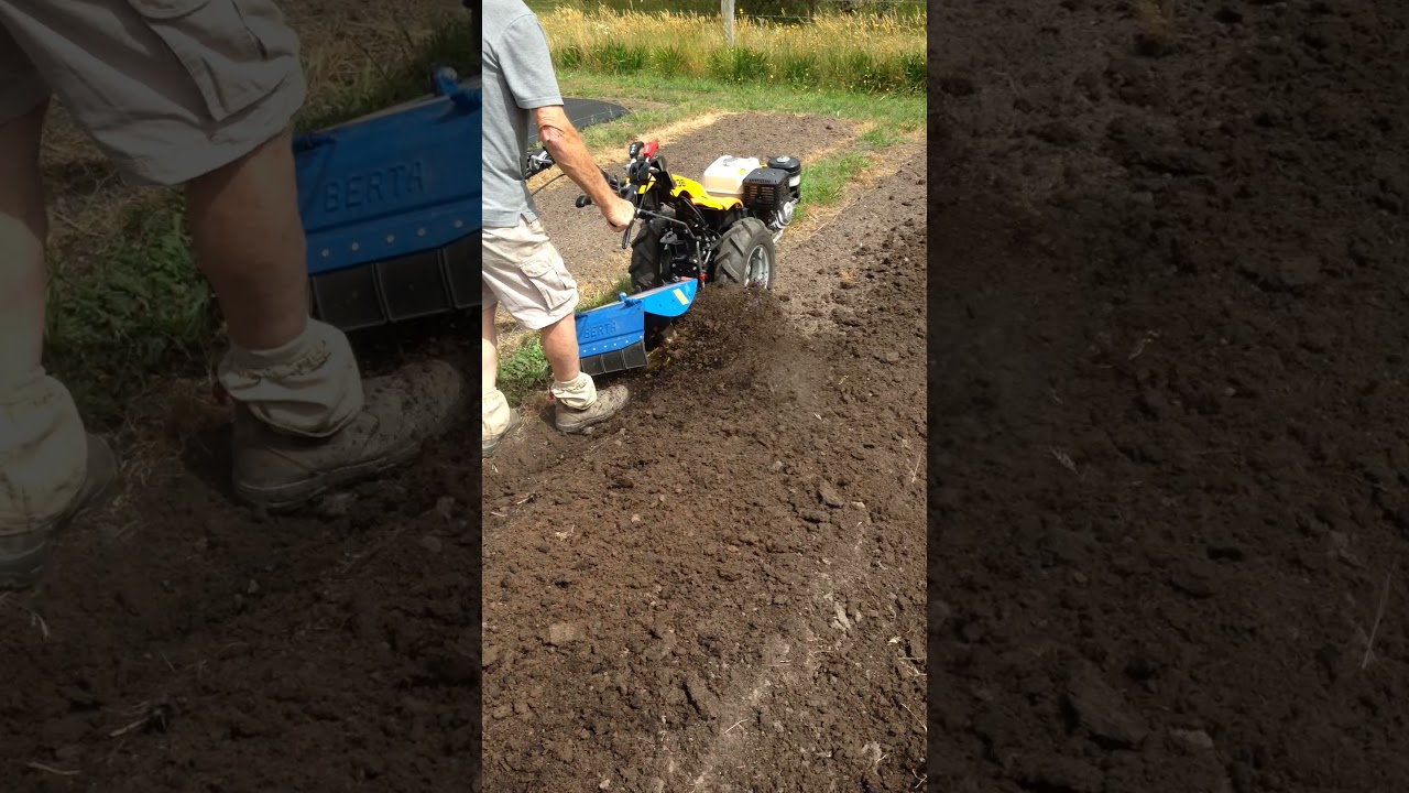 Berta Single Rotary Plough in action