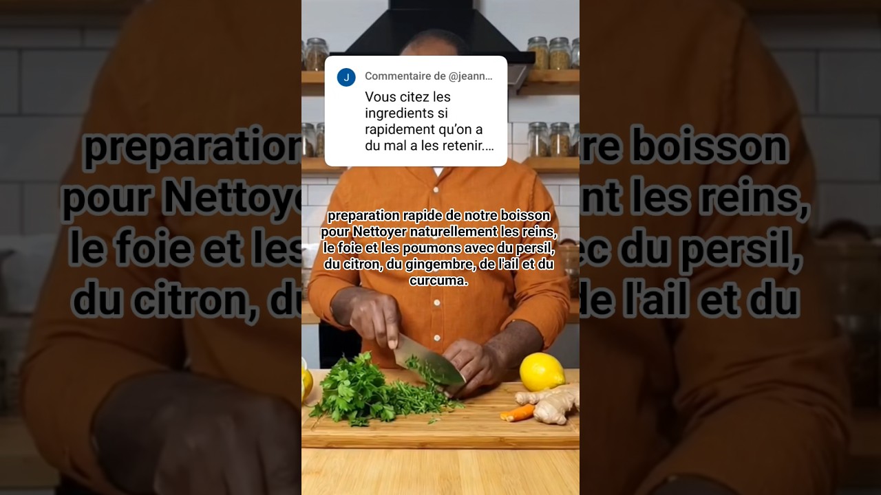 preparation: persil, citron, du gingembre, de l'ail et du curcuma. 