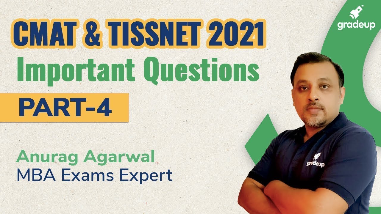 CMAT & TISSNET 2021 | Important Questions | DILR | Part-4 | Anurag Agarwal | Gradeup