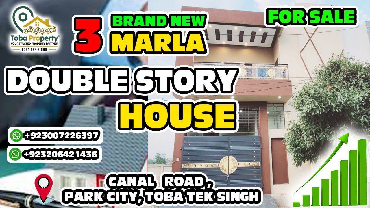 3 Marla Double Story House for Sale | Spanish Design | Park City Toba Tek Singh | Toba Property