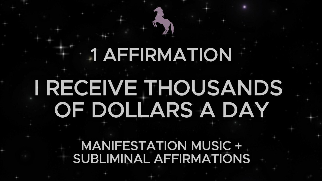 1 affirmation : i receive thousands of dollars a day 🎶 [manifestation music/subliminal]