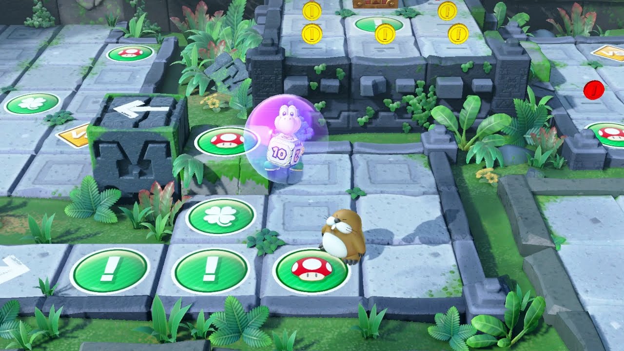 Super Mario Party Partner Party #2273 Domino Ruins Monty Mole & Bowser vs Goomba & Mario