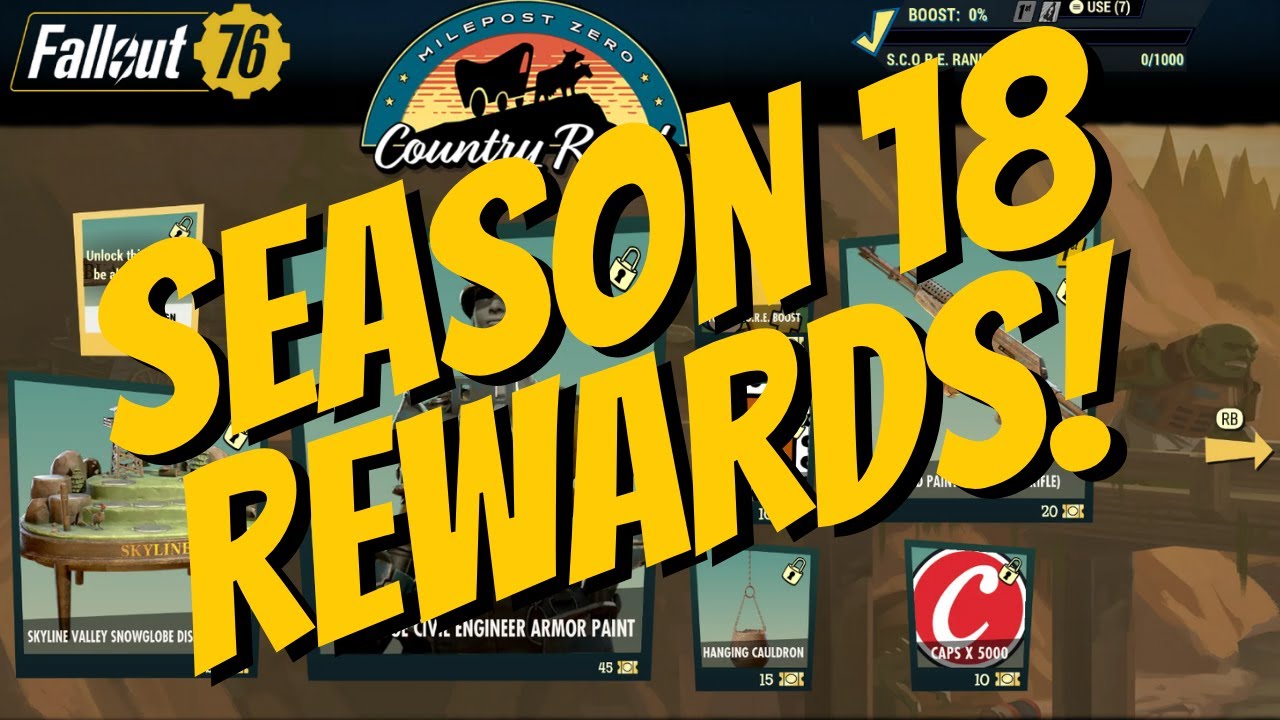 Fallout 76 - All Milepost Zero Season Rewards