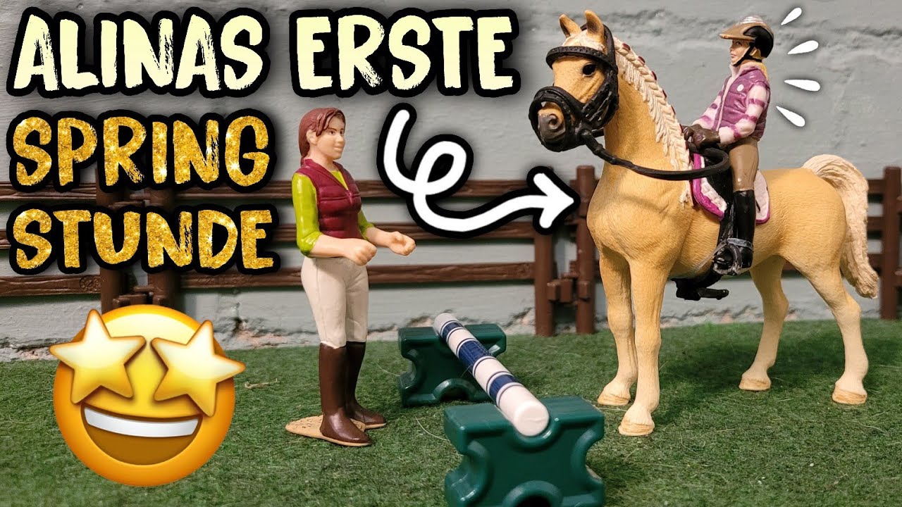 Alinas erste Springstunde 🤩🐴🎉 Schleich