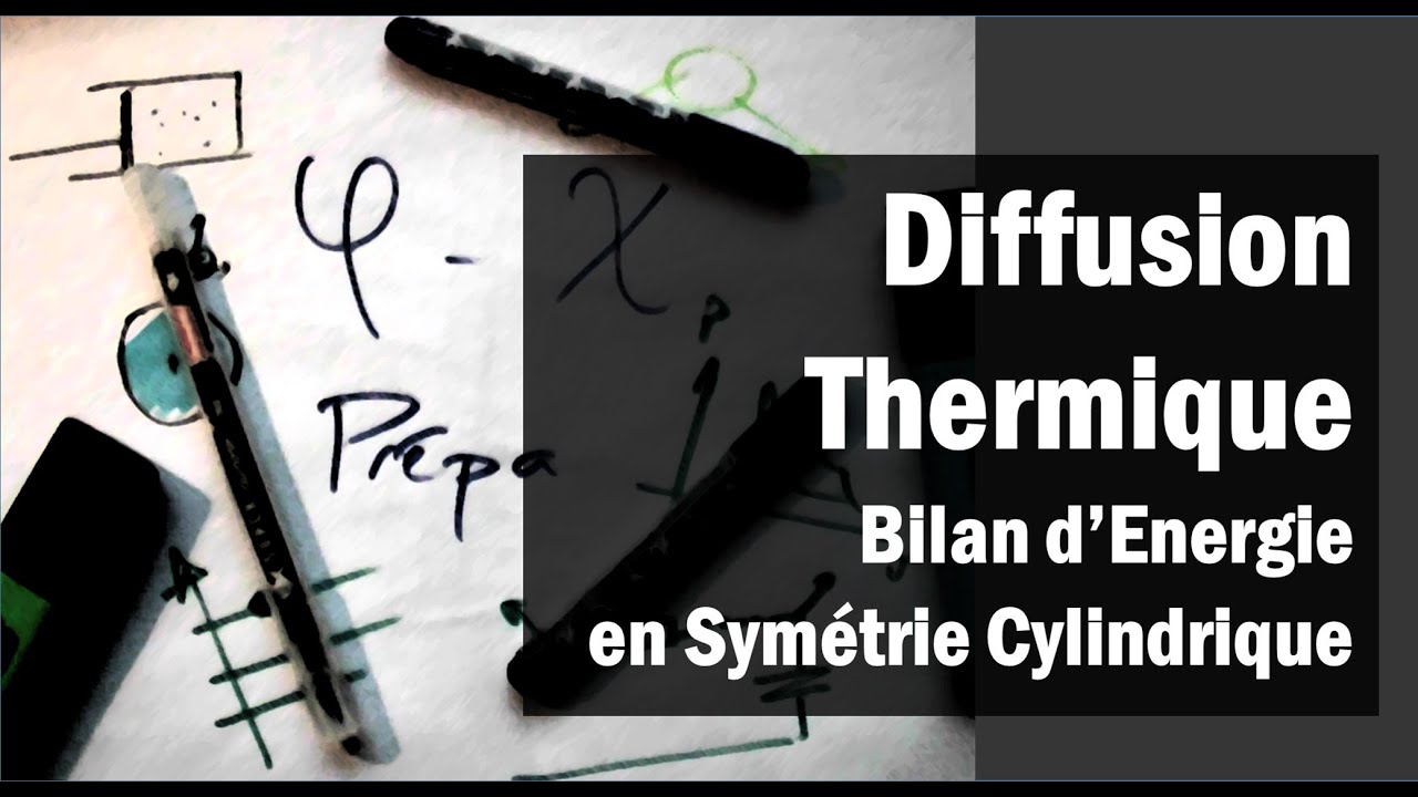 Comment démontrer l'équation de diffusion thermique en symétrie cylindrique ?