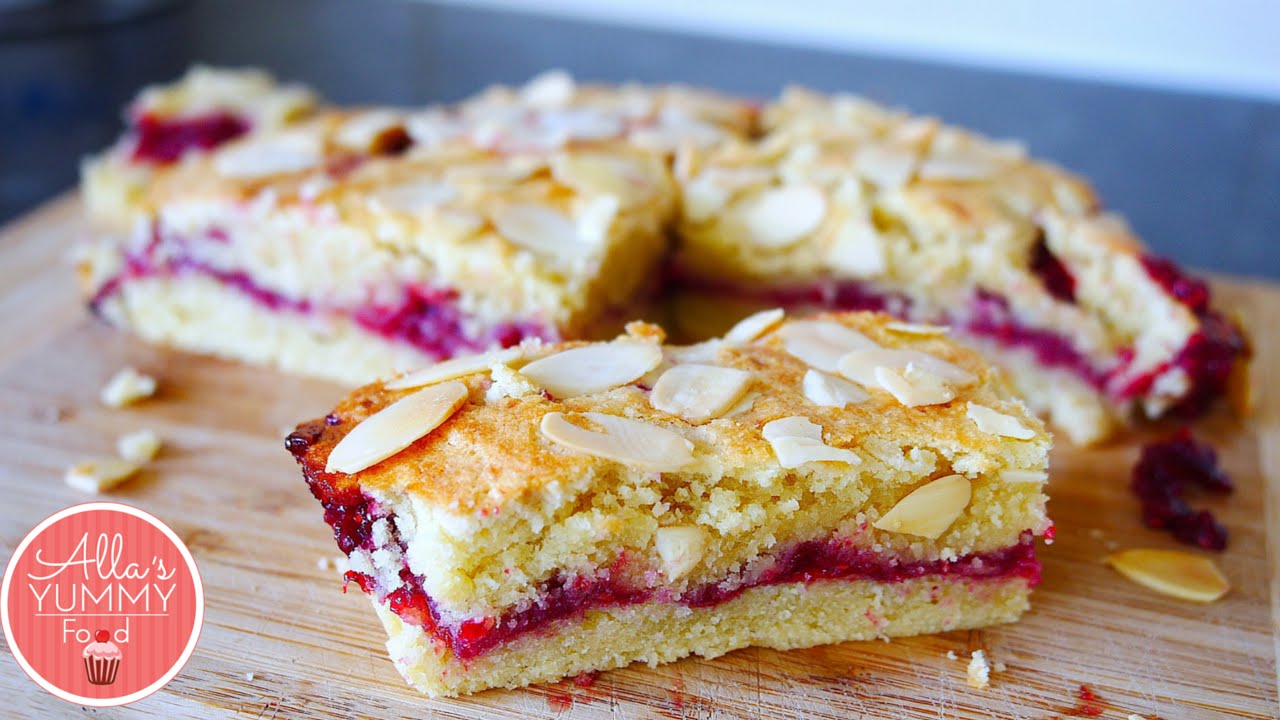 Bakewell Cake Recipe | Миндальный пирог с малиной