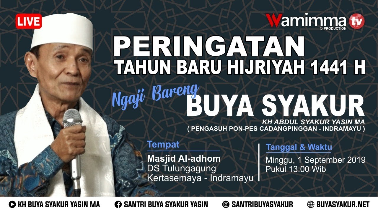🔴Live Peringatan Tahun Baru Hijriyah 1 Muharam 1441 H di Masjid Al A'DHOM Tulungagung Indramayu