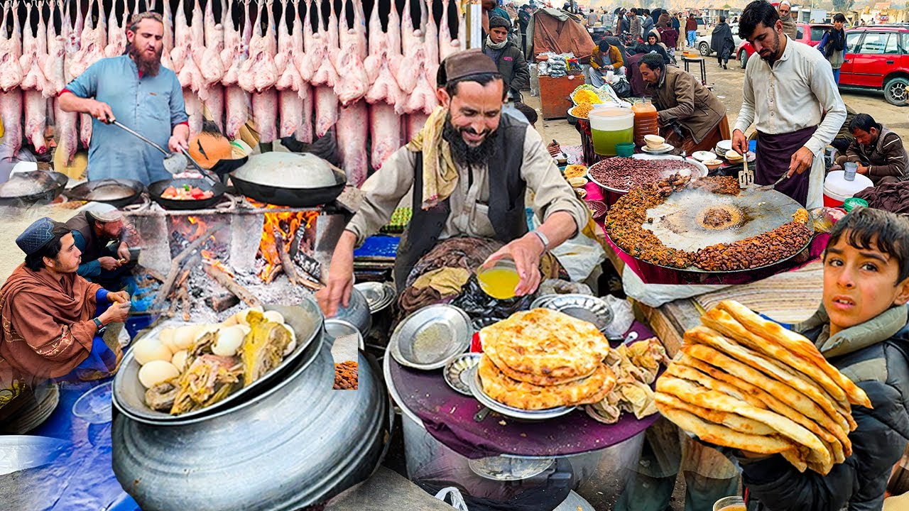 Cheapest Breakfast Street Food in Afghanistan | LIVER FRY RECIPE | SHINWARI KARAHI | KABULI PULAO