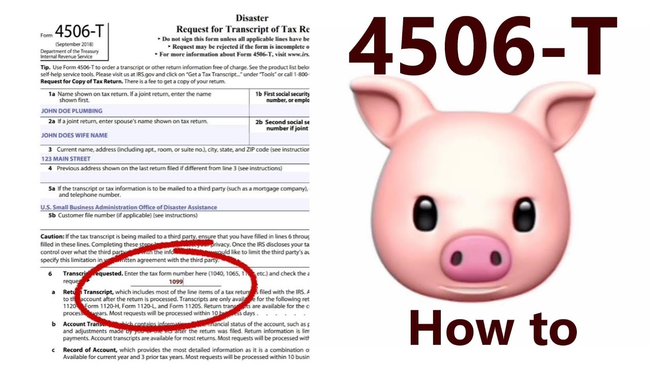 4506T Form for SBA EIDL Loan 2nd Round How to Fill out Step by Step Instructions