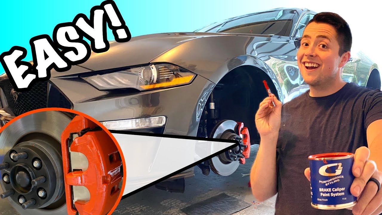 Покраска тормозных суппортов на Mustang! ПРОСТОЙ способ — кистью! — Система покраски тормозных су...