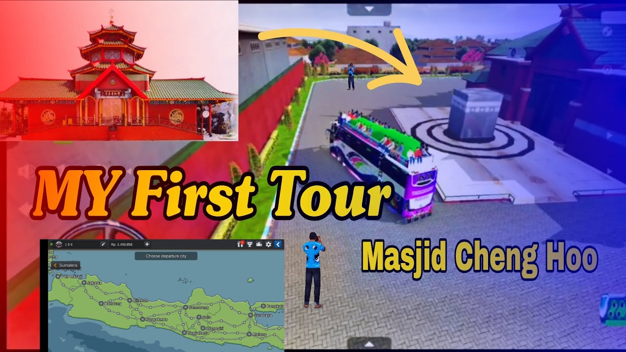 FIRST TOUR || KABAH SHARIF || MASJID CHENG HOO #bussid #masjidchenghoo #masjid #kabah #bussidmap