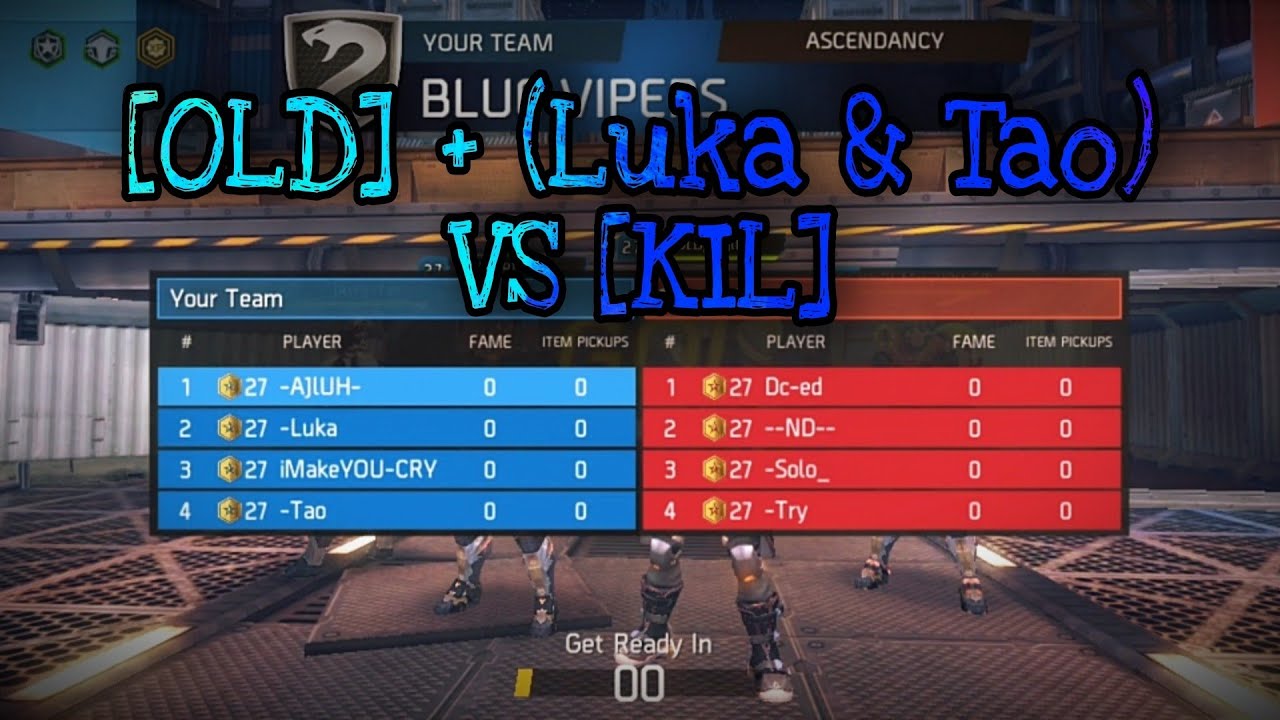 Shadowgun Legends: [OLD] + (-Luka & -Tao) VS [KIL] (-Try, Soloking, Rayy, Nip4k) in 4K60FPS
