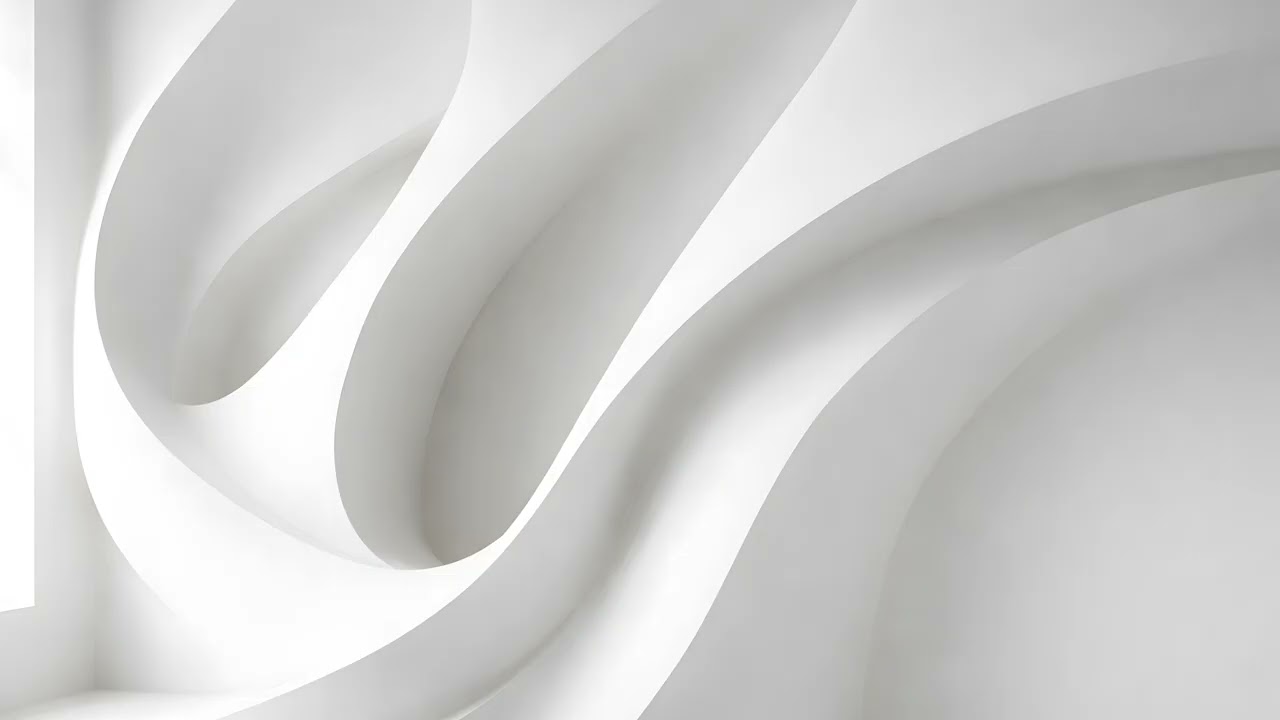 4K MINIMALIST SCULPTURE - White Plaster Motion - 1 Hour Clean Aesthetic / TV Frame Art