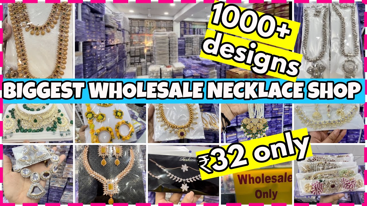 BIGGEST WHOLESALE NECKLACE SHOP IN MUMBAI | RAJWADI , OXIDISED, TEMPLE SETS | BHAGYA LAXMI| PART 1