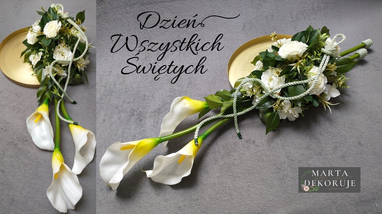 DEKORACJA NAGROBNA // RÓŻE I KALIE // DZIEŃ WSZYSTKICH ŚWIĘTYCH