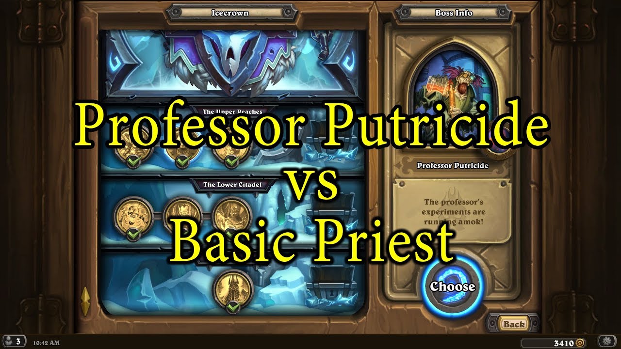 Hearthstone: Professor Putricide with a Basic Priest Deck