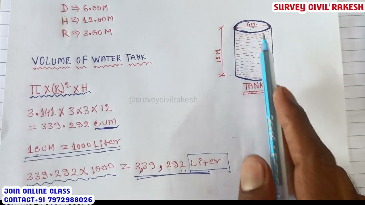 How To Calculate Water Tank Capacity In Liters || Water TanK Volume Calculate