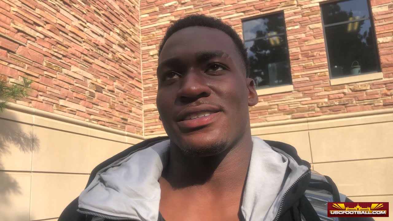 Freshman TE Michael Trigg on his first TD as a USC Trojan