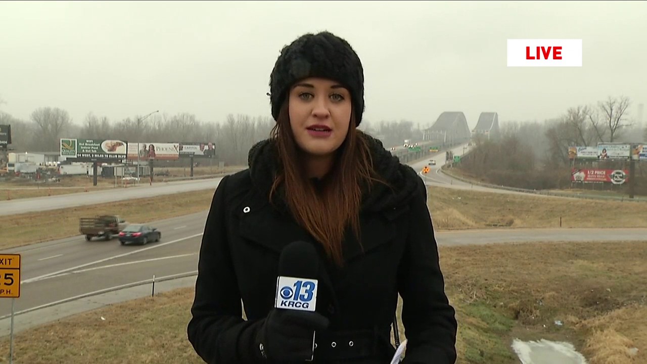 Ice on roads in mid-Missouri live shot 12/16/16