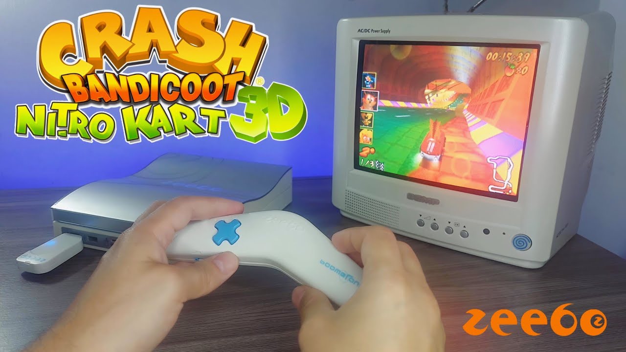 Crash Bandicoot Nitro Kart 3D (Boomerang) - Zeebo Gameplay - CRT