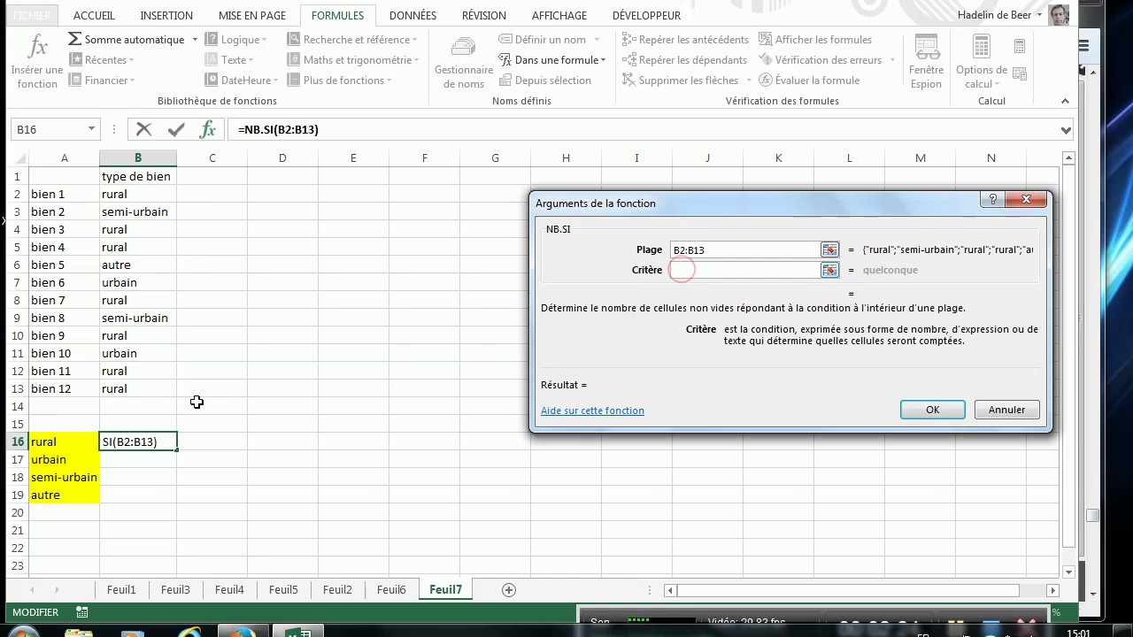 Excel : faire une liste déroulante (choix multiple)