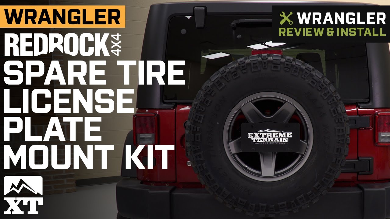 Jeep Wrangler RedRock 4x4 Spare Tire License Plate Mount Kit with Light Review & Install