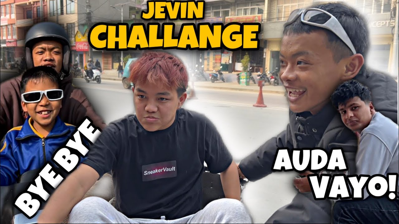 JEVIN LE CHALLANGE DIYO!!!||NITIN TENSION MA PARYO!!!||COLLEGE KO SATHI HARU SANGA BABBAL RAMAILO