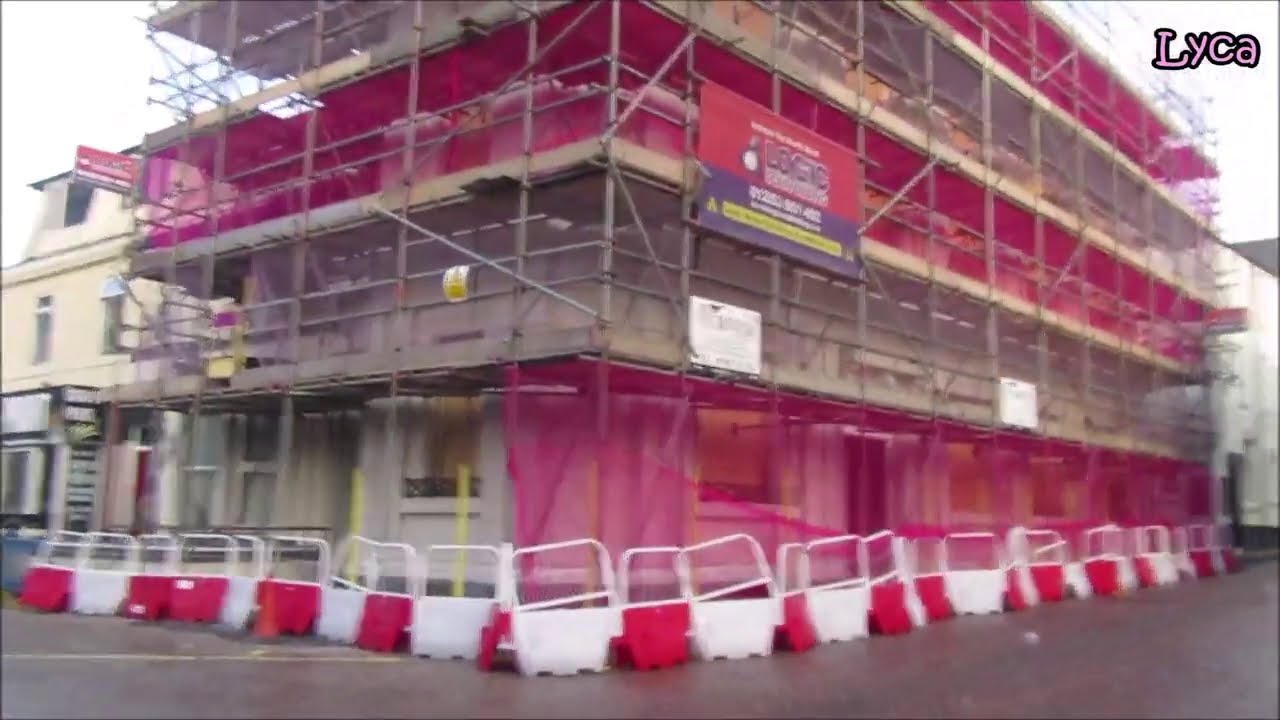 New Year's Day in Blackpool Tier 4  Old post office and inside empty Blacks Fabric Store