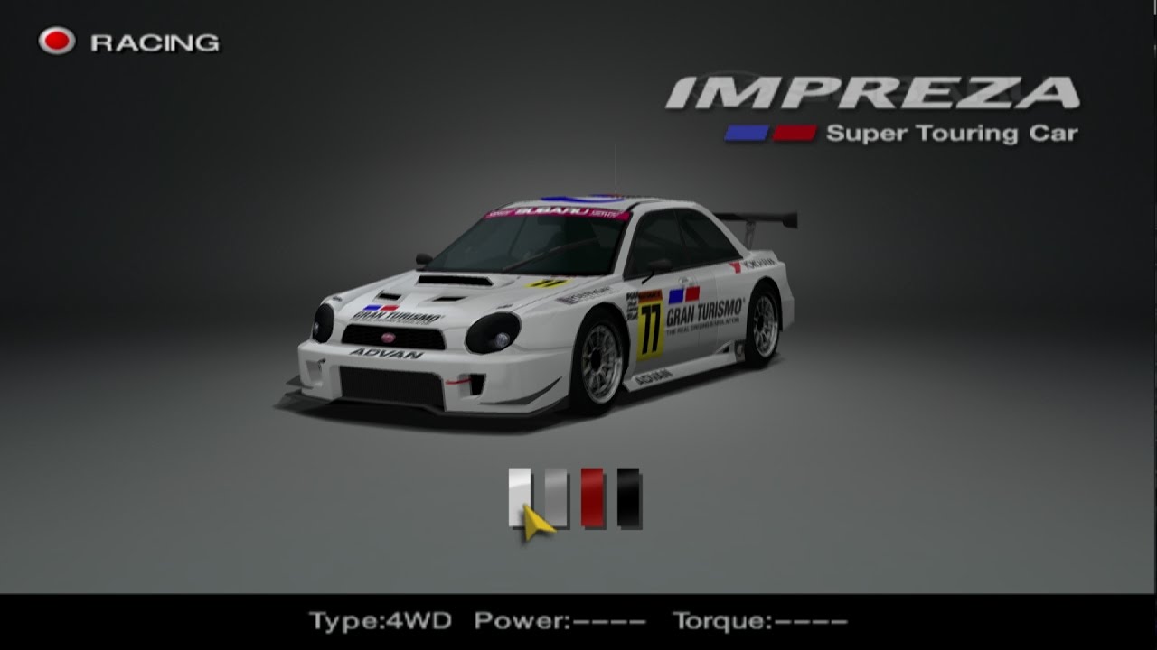 Gran Turismo 4 - Subaru Car List PS2 Gameplay HD