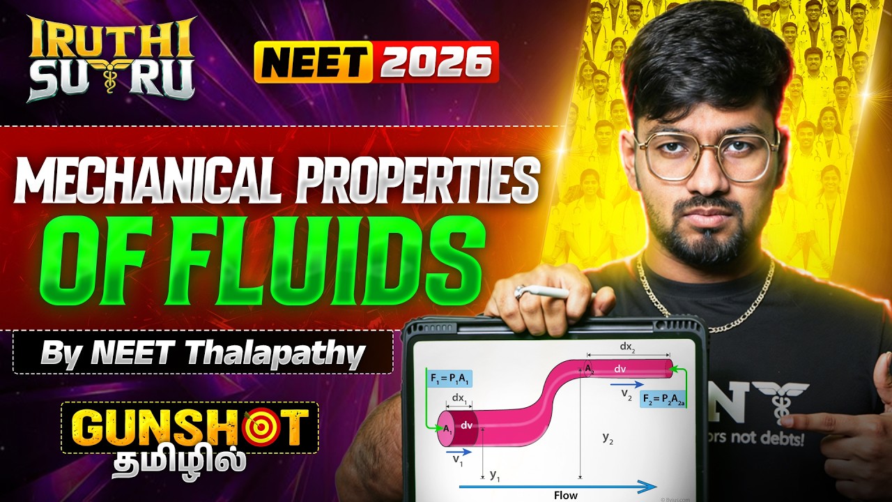 💧 Mechanical Properties of Fluids🚰 &ndash; GUNSHOT 🔫 | Iruthi Sutru Round 2 | RIYAZ ANNA | NEET 2026 🔥⚡